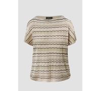Stricktop im Relaxed Fit mit Ajourmuster und Glitzergarn XS grau 2171474.93X1.XS