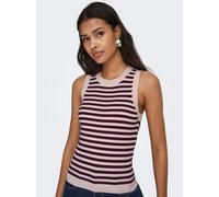 Stricktop JDY "JDYAYA TANK TOP KNT", Damen, Gr. M, pink dogwood stripes:mauve wine, Feinstrick, Obermaterial: 80% Viskose, 20% Nylon, gestreift, hüftlang, Rundhals, Tops Stricktop (77347666-M) pink do