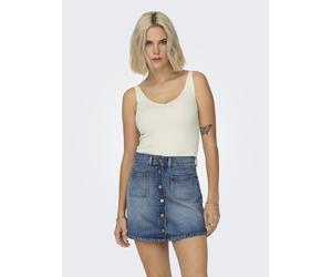 Stricktop JDY "JDYNANNA S/L TOP KNT NOOS", Damen, Gr. S, weiß (cloud dancer), Feinstrick, Obermaterial: 80% Viskose, 20% Nylon, unifarben, normal, V-Ausschnitt, Tops Stricktop (34333355-S) cloud dance