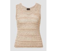 Stricktop mit Ajourmuster 42 Beige 2162446.80X2.42
