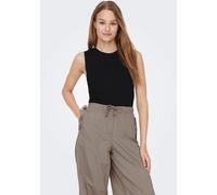 Stricktop ONLY "ONLMAJLI S/L TOP KNT NOOS", Damen, Gr. XL (42), schwarz, Sweatware, Obermaterial: 65% Viskose, 35% Nylon, unifarben, slim fit kurz, Rundhals, Tops Stricktop (15029933-XL)