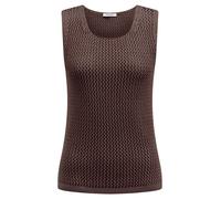 Stricktop Rundhals-Ausschnitt Peter Hahn braun 40
