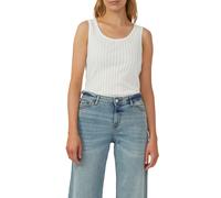 Semitransparentes Slim-Fit-Top aus Ajour-Rippe 46 creme 2166296.0210.46