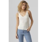 VERO MODA Regular Fit Strick-Top aus Viskose-Mix Modell 'NEWLEX' in Weiss, Größe XS