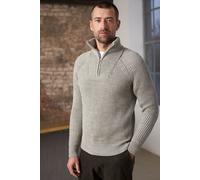 Stricktroyer NOLAN aus ungefärbter Alpaka/Merinowolle von About Companions Grau (hellgrau) M