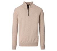 Troyer CASAMODA "CASAMODA Troyer uni", Herren, Gr. XL, beige, 80% Wolle, 20% NY, Pullover Troyer (88695623-XL) beige