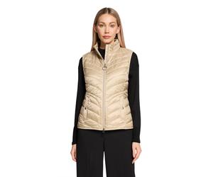 Strickweste BETTY BARCLAY "Damen mit Stehkragen", Damen, Gr. 46, beige, Obermaterial: 100% Polyamid; Füllung: 100% Polyester, figurumspielend, Westen Strickweste (39692246-46) beige