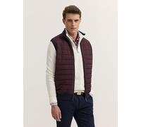 Strickweste BUGATTI "Regular Fit", Herren, Gr. M, 790, brombeere, 80% Baumwolle, 20% Polyester, unifarben, regular fit, ohne Ausschnitt, Westen Strickweste, Regular Fit Steppweste Baumwollmix (2702522