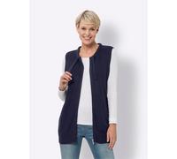 Strickweste CLASSIC BASICS, Damen, Gr. 42, blau (marine), 100% Polyacryl, unifarben, Westen Strickweste (37049930-42) marine