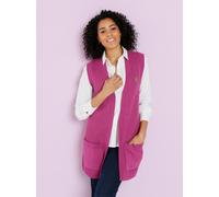 Strickweste CLASSIC BASICS, Damen, Gr. 46, lila (erika), 50% Baumwolle, 50% Polyacryl, unifarben, Westen Strickweste (57026739-46) erika