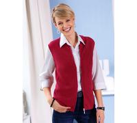 Strickweste CLASSIC BASICS, Damen, Gr. 48, rot, 50% Baumwolle, 50% Polyacryl, unifarben, Westen Strickweste (10537716-48) rot