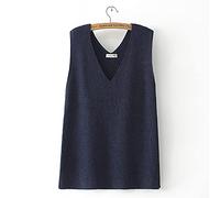 Strickweste Damen Ärmellos,Frauen Strickwesten Cami Pullover Baumwollmischung Einfarbig Große Größe V-Ausschnitt Winter Herbst Lässige Lose Ärmellose Pullover Weste Pullover Tank Top Bluse,Mar