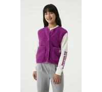 Strickweste GARCIA, Mädchen, Gr. 128/134, pink (magenta muse), Web, Obermaterial: 100% Polyester, regular fit normal, V-Ausschnitt, Westen Strickweste, mit Stickerei (39425023-128) magenta muse
