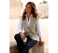 Strickweste INSPIRATIONEN, Damen, Gr. 48, braun (schlamm), 86% Polyacryl, 14% Wolle, unifarben, Westen Strickweste (64539601-48) schlamm