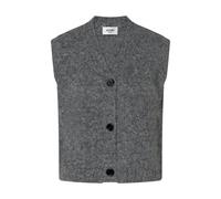 Strickweste JOOP "Kirra", Damen, Gr. M, open grau, Strick, Obermaterial: 59% Polyester, 21% Nylon, 11% sonstige Fasern, 8% Wolle, 1% Elasthan, unifarben, regular fit taillenbedeckt, V-Ausschnitt, West