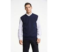 Strickweste LINDBERGH "Pullunder Comfort Fit", Herren, Gr. 3XL, blau (navy), Obermaterial: 100% Schurwolle, V-Ausschnitt, Westen Strickweste (52470760-XXXL) navy
