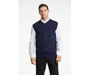 Strickweste LINDBERGH "Pullunder Comfort Fit", Herren, Gr. XL, blau (navy), Obermaterial: 100% Schurwolle, V-Ausschnitt, Westen Strickweste (52470760-XL) navy