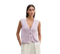 Strickweste MARC O'POLO "aus Bändchengarn", Damen, Gr. L, dusty lavender, Obermaterial: 70% Baumwolle, 30% Polyester, unifarben, V-Ausschnitt, Westen Strickweste (28740068-L) dusty lavender