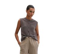 Strickweste MARC O'POLO "aus Bouclé-Garn", Damen, Gr. L, chalky braun, Obermaterial: 78% Baumwolle, 22% Polyamid, unifarben, regular fit, Westen Strickweste (42515145-L) chalky braun