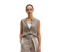 Strickweste MARC O'POLO "aus flauschiger Lambswool", Damen, Gr. M, stone taupe melange, Obermaterial: 100% Schurwolle, unifarben, regular fit, Westen Strickweste (29249554-M) stone taupe melange