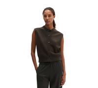 Strickweste MARC O'POLO "aus weichem Schurwolle-Mix", Damen, Gr. XL, braun (stone braun melange), Obermaterial: 80% Schurwolle, 20% Polyamid, unifarben, regular fit, Westen Strickweste (60567510-XL) s