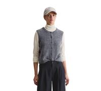 Strickweste MARC O'POLO DENIM "aus Alpakawolle-Wolle-Mix", Damen, Gr. L, asphalt melange, Obermaterial: 42% Polyamid, 28% Wolle, 28% Alpaka, 2% Elasthan, unifarben, regular fit, Westen Strickweste (55