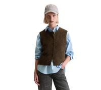 Strickweste MARC O'POLO DENIM "aus Alpakawolle-Wolle-Mix", Damen, Gr. XXL, schwarz espresso, Obermaterial: 42% Polyamid, 28% Wolle, 28% Alpaka, 2% Elasthan, unifarben, regular fit, Westen Strickweste 