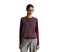 Strickweste MARC O'POLO DENIM "aus Baumwoll-Schurwolle-Mix", Damen, Gr. XS, lila (mahagony jam), Obermaterial: 62% Baumwolle, 36% Schurwolle, 2% Polyamid. Füllung: 100% Nicht verfügbar. Futter: 100% N