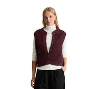 Strickweste MARC O'POLO DENIM "aus Baumwolle-Schurwolle-Viskose-Mix", Damen, Gr. XL, rot (rhubarb jam), Obermaterial: 53% Schurwolle, 25% Baumwolle, 22% Viskose, unifarben, regular fit, Westen Strickw