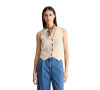 Strickweste MARC O'POLO DENIM "aus reinem Organic Cotton-Garn", Damen, Gr. XL, creamy weiß, Obermaterial: 100% Baumwolle, unifarben, regular fit, V-Ausschnitt, Westen Strickweste (71924333-XL) creamy