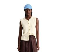 Strickweste MARC O'POLO DENIM "aus weichem Organic Cotton-Mix", Damen, Gr. M, creamy weiß, Obermaterial: 82% Baumwolle, 18% Polyamid, unifarben, Westen Strickweste (71875909-M) creamy weiß