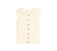 Strickweste MARC O'POLO DENIM "aus weichem Organic Cotton-Mix", Damen, Gr. S, creamy weiß, Obermaterial: 82% Baumwolle, 18% Polyamid, unifarben, Westen Strickweste (71875909-S) creamy weiß