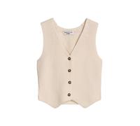 Strickweste MARC O'POLO DENIM, Damen, Gr. L, creamy weiß, Strick, Obermaterial: 100% Baumwolle, regular fit normal, V-Ausschnitt, Westen Strickweste, regular fit aus reinem Organic Cotton-Garn (199542