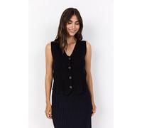 Strickweste SOYACONCEPT "SC-KANITA 27", Damen, Gr. S, schwarz, Rippstrick, Obermaterial: 50% Viskose, 27% Polyester, 23% Nylon, unifarben, normal, V-Ausschnitt, Westen Strickweste, Viskosemischung (23