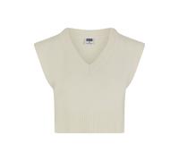 Steppweste URBAN CLASSICS "Urban Classics Ladies Soft Knit Pullunder", Damen, Gr. XL, sandweiß, 76% Polyester, 10% Polyacryl, 8% Polyamid, 6% Elasthan, Westen Steppweste (57315647-XL) sandweiß