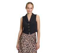 Strickweste VERA MONT "Damen mit Kragen", Damen, Gr. 34, schwarz, Obermaterial: 96% Polyester, 4% Elasthan; Futter: 100% Polyester, körpernah hüftlang, V-Ausschnitt, Westen Strickweste (18671545-34) s