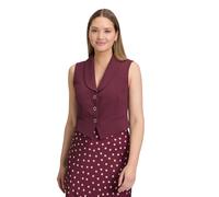 Strickweste VERA MONT "Damen mit Kragen", Damen, Gr. 44, deep dahlia, Obermaterial: 96% Polyester, 4% Elasthan; Futter: 100% Polyester, körpernah hüftlang, V-Ausschnitt, Westen Strickweste (37435925-4