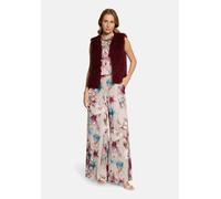 Strickweste VERA MONT "Damen unifarben", Damen, Gr. S, rot (deep dahlia), Obermaterial: 100% Polyester. Futter: 100% Polyester, gerade normal, V-Ausschnitt, Westen Strickweste (69758521-S) deep dahlia
