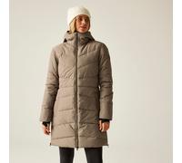 Striking V wattierte Jacke für Damen Braun