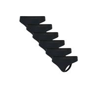 String ADIDAS ORIGINALS "String Sport Active Essential Low Rise Thong 6P 6er Pack", Damen, Gr. S, schwarz, Obermaterial: 95% Baumwolle CO. 5% Elasthan EL., Unterhosen String (96414849-S) schwarz