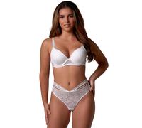 String AFTER EDEN "MEGHAN", Damen, Gr. M, weiß, Spitze, Obermaterial: 90% Polyamid, 10% Elasthan. Zwickel: 100% Baumwolle, unifarben, körpernah, Unterhosen String, mit Schleife, mit Spitze, elastisch,