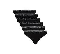 String BAMBOO BASICS "String EMMA 6er Pack", Damen, Gr. XL, schwarz, Obermaterial: 68% Viskose CV. 28% Baumwolle CO. 4% Elasthan EL., Unterhosen String (17529925-XL) schwarz
