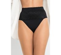 String BONPRIX, Damen, Gr. 40, 2 Stk., schwarz, Obermaterial: 80% Polyamid, 20% Elasthan. Netzfutter: 84% Polyamid, 16% Elasthan. Spitze: 92% Polyamid, 8% Elasthan, unifarben, figurbetont, Unterhosen