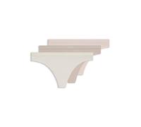 String BOSS "3P THONG", Damen, Gr. L, 3 Stk., bunt (open miscellaneous 965), Jersey, Obermaterial: 90% Baumwolle, 10% Elasthan, körpernah, Unterhosen String, mit BOSS Logobund (44035308-L) open miscel