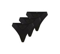 String BOSS "GIFT GIVING 3P THONG", Damen, Gr. L, 3 Stk., schwarz (schwarz 001), Obermaterial: 86% Polyamid, 14% Elasthan, körpernah, Unterhosen String (88394062-L) schwarz 001
