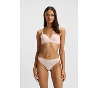 String BOSS "THONG CI", Damen, Gr. L, rosa (light, pastel pink 680), Jersey, Obermaterial: 95% Viskose, 5% Elasthan, unifarben, körpernah, Unterhosen String, mit BOSS Logoschriftzug auf dem Bund (6558