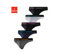 String BRUNO BANANI, Herren, Gr. XL, 5 Stk., bunt (navy, blau, schwarz, pink, grau, meliert, mint, anthrazit, meliert, gelb, schwarz, grau), Jersey, Obermaterial: 95% Baumwolle, 5% Elasthan, unifarben