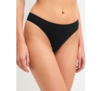 String CALIDA "Seamless Natural", Damen, Gr. M (44/46), schwarz, Single Jersey, Obermaterial: 79% Modal, 15% Polyamid, 6% Elasthan, Unterhosen String (70743151-M) schwarz