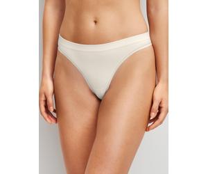 String CALIDA "Seamless Natural", Damen, Gr. M (44/46), weiß (star weiß), Single Jersey, Obermaterial: 79% Modal, 15% Polyamid, 6% Elasthan, Unterhosen String (74001131-M) star weiß