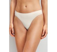 String CALIDA "Seamless Natural", Damen, Gr. S (40/42), weiß (star weiß), Single Jersey, Obermaterial: 79% Modal, 15% Polyamid, 6% Elasthan, Unterhosen String (74001131-S) star weiß